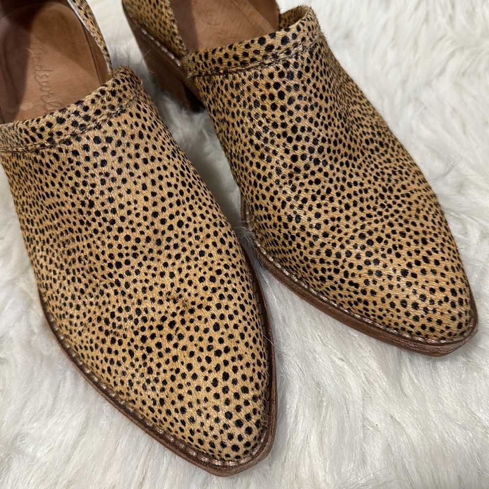 Madewell The Brady Lowcut Bootie in Spotted Calf Hair Size 6.5 - Picture 10 of 11